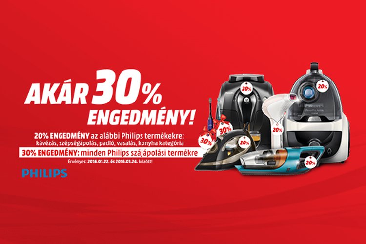 Philips termékek akár 30%-os engedménnyel a Media Marktban!