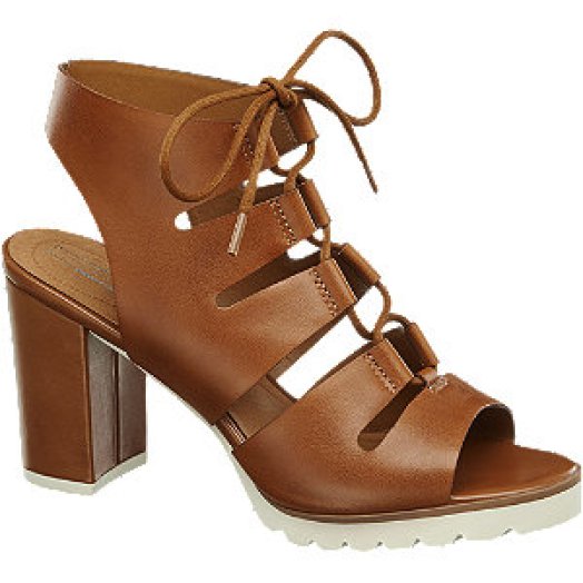 Flatform fűzős szandál