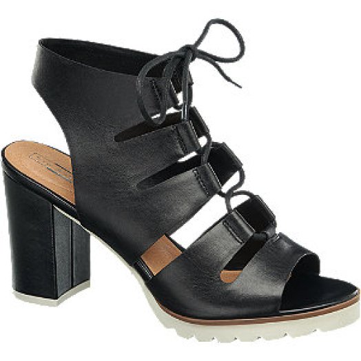 Flatform fűzős szandál