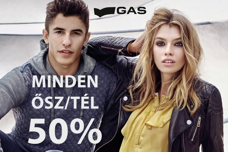 GAS termékek 50% kedvezménnyel a Westendben!