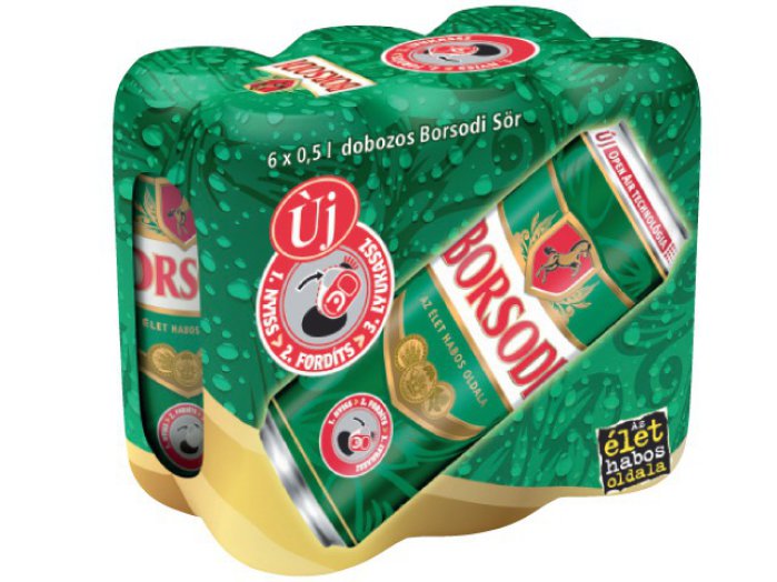 Borsodi dobozos sör multipack