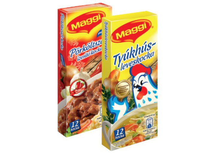 Maggi leveskocka vagy pörköltszaft-ízesítő kocka, halászlékocka