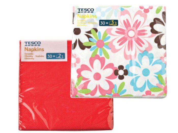 TESCO szalvéta (mintás)