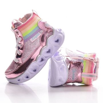 skechers heart lights rainbow diva
