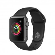 Apple Watch Series 1 - 38 mm-es, asztroszürke színű alumíniumtok fekete sportszíjjal