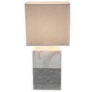 JEREMY ASZTALI LÁMPA E27 40W 230V 20*14*34CM KERÁMIA/TEXTIL SZÜRKE
