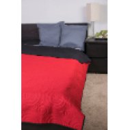 Ágytakaró, microfiber kétoldalas ágytakaró, piros-fekete színben
