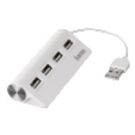 fehér 4 portos USB 2.0 HUB (12178)