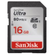 139766 sdhc ultra 16GB 80MB/s, class 10, memóriakártya, fekete