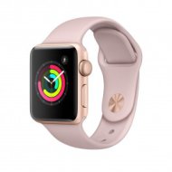 Apple Watch Series 3 - 38 mm-es, aranyszínű alumíniumtok rózsakvarcszínű sportszíjjal