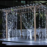 LED fényfüggöny – hideg fehér 3m x 3m (300 LED)