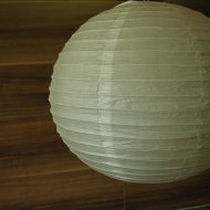 Papír lampion 40 cm szabályos bordázatú – fehér