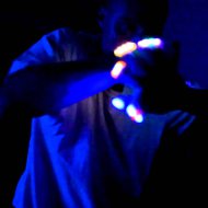 Világító led kesztyű – 1 pár