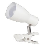 6026 Ebony, fehér csíptetős szpot lámpa fém burával E27 MAX 20W fehér