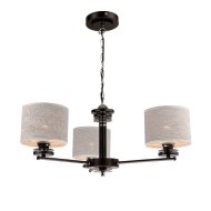 ROSA CSILLÁR 3X60W E27 FEKETE/EZÜST TEXTIL Outlet