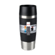 K3081114 TRAVEL MUG úti bögre 0.36L fekete/ezüst