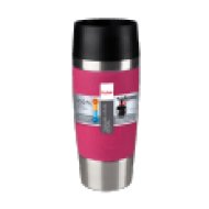 K3087114 TRAVEL MUG úti bögre 0.36L rózsaszín/ezüst