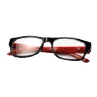 96266 Olvasószemüveg, műanyag, fekete/piros, 1,5 dpt