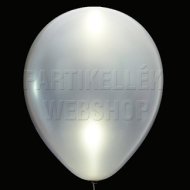 Világító LED lufi többféle színben | 25 DB/CSOMAG | Ezüst színű lufi