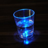 Világító LED felespohár CSOMAG 6 DB Kék színű pohár