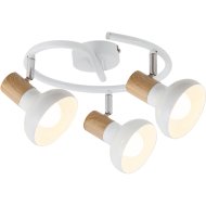 HOLLY SZPOT E14 3X40W FEHÉR / BÜKKFA D:40CM