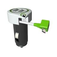 AUTÓS USB TÖLTŐ - TRIPLE USB CAR CHARGER MICRO USB CONNECTOR