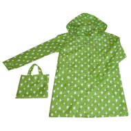 ESŐKABÁT FELNŐTT,NEONZÖLD,ESŐCSEPP MINTA,MÉRET:L-XL,100%PE+PVC BEVONAT Outlet