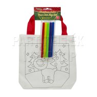 Karácsonyi színezhető táska 5 db filccel