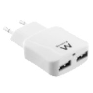 EW1302 USB hálózati töltő 2 portos 2.4 A