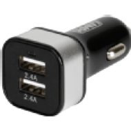 0138871 Szivargyújtós töltő 2x2400mA, USB