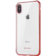 iPhone XR ultravékony, áttetsző szilikon metálpiros tok (3X3C1803A)