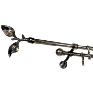 FÉM KARNIS SZETT 200CM KÉTSOROS     16MM RUSZTIKUS ARANY &quot;LEON&quot;