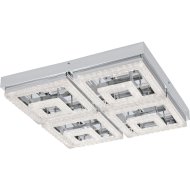 FRADELO LED MENNY.L 48W 5000LM 52X52X6CM ACÉL/MŰA/KRISTÁLY