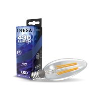 LED FÉNYFORRÁS FILAMENT GYERTYA E14 4W