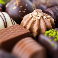 ÜVEGKÉP 30X30CM CSOKOLÁDÉ BONBON (GRADA) (CHOCOLATE)