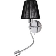 FERGIE FALI LÁMPA E14 40W +LED 1W OLVASÓKARRAL FEKETE/KRÓM Outlet
