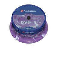 DVD+R lemez 4,7 GB 16x, 25db hengeren AZO