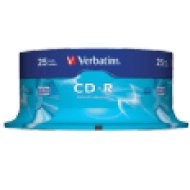 CD-R lemez 700 MB 52x, 25db hengeren, DataLife