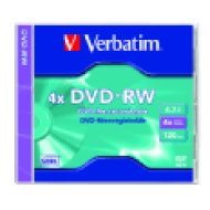 DVD-RW újraírható lemez 4,7 GB 4x, normál tokban, SERL