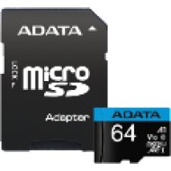 Micro SDXC kártya 64GB class 10 UHS-I (AUSDX64GUICL10A1-RA1)
