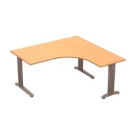 Quick plus L alakú íróasztal ODTLA44VCTLSZJ 160x160cm T láb