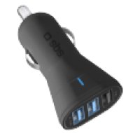 autós gyorstöltő 2xUSB 2.1A és 1xUSB 1 A (TECR3USB41AFAST)