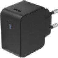 SUMMA18 hálózati töltő USB-C kábellel, FEKETE (23070)