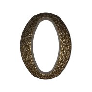 HÁZSZÁM &quot;0&quot;, ALUMÍNIUM 10 CM BARNA