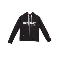 HUNGARY ZIPPED HOODY W BLACK S&P