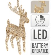 DEKOR LED-ES RÉNSZARVAS 30X11X45CM