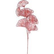 DEKOR ÁG GLITTERES 73CM PIROS