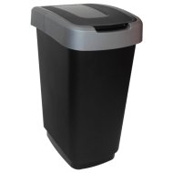 MŰANYAG SZEMETES 50L FEKETE/SZÜRKE