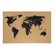 PARAFA MEMO TÁBLA 60X40 CM, VILÁGTÉRKÉP NYOMATTAL