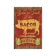 RETRO FÉMTÁBLA BACON 20X30CM